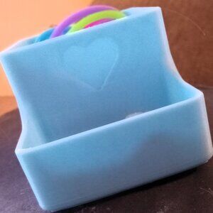 3-D Printed Hair Tie / Bobby Pin Holder W/ Heart